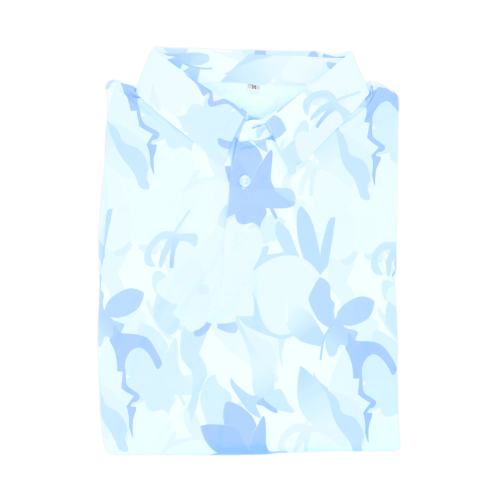 Weekender Blue Steel Floral Polo