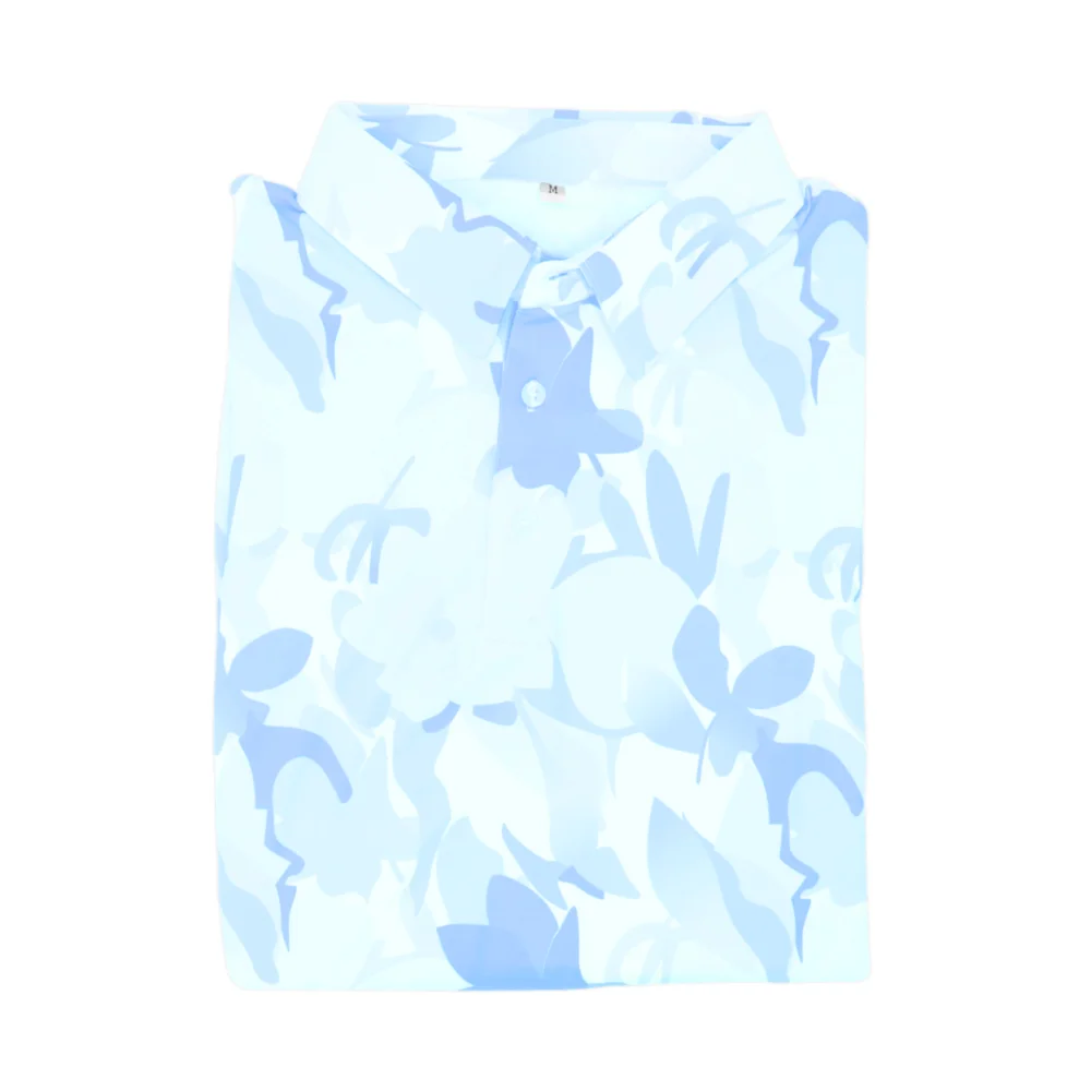Weekender Blue Steel Floral Polo