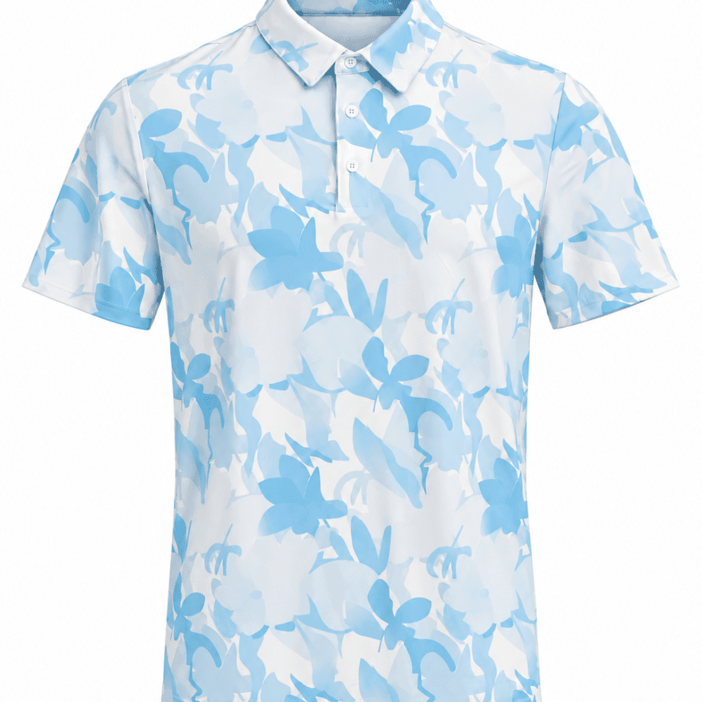 Weekender Blue Steel Floral Polo