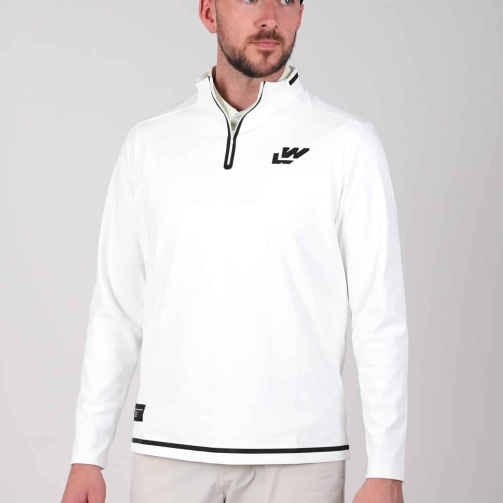 White Quarterzip Front 2