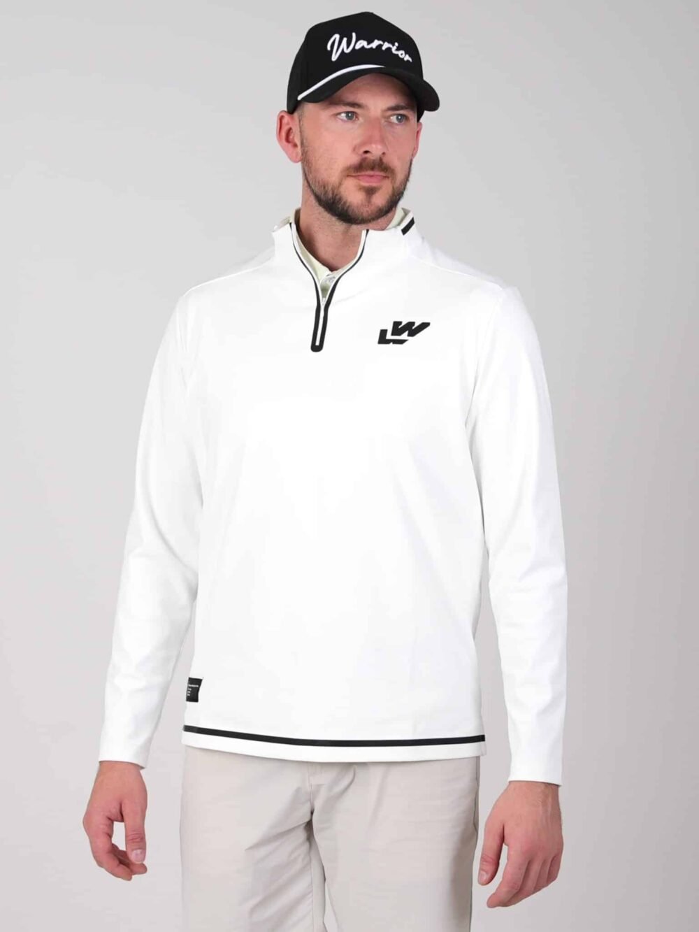 White Quarterzip Front 2