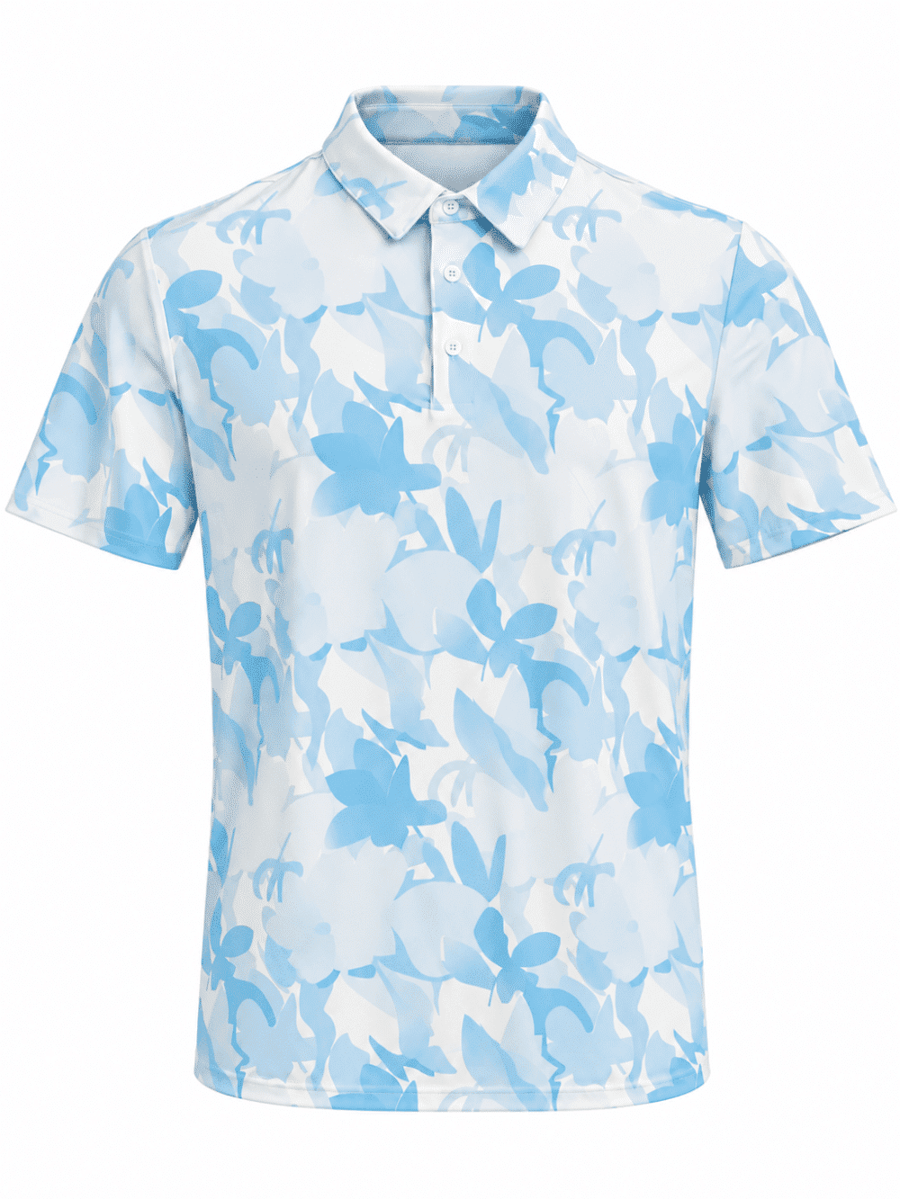 Blue Steel Floral Polo