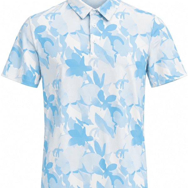 Blue Steel Floral Polo